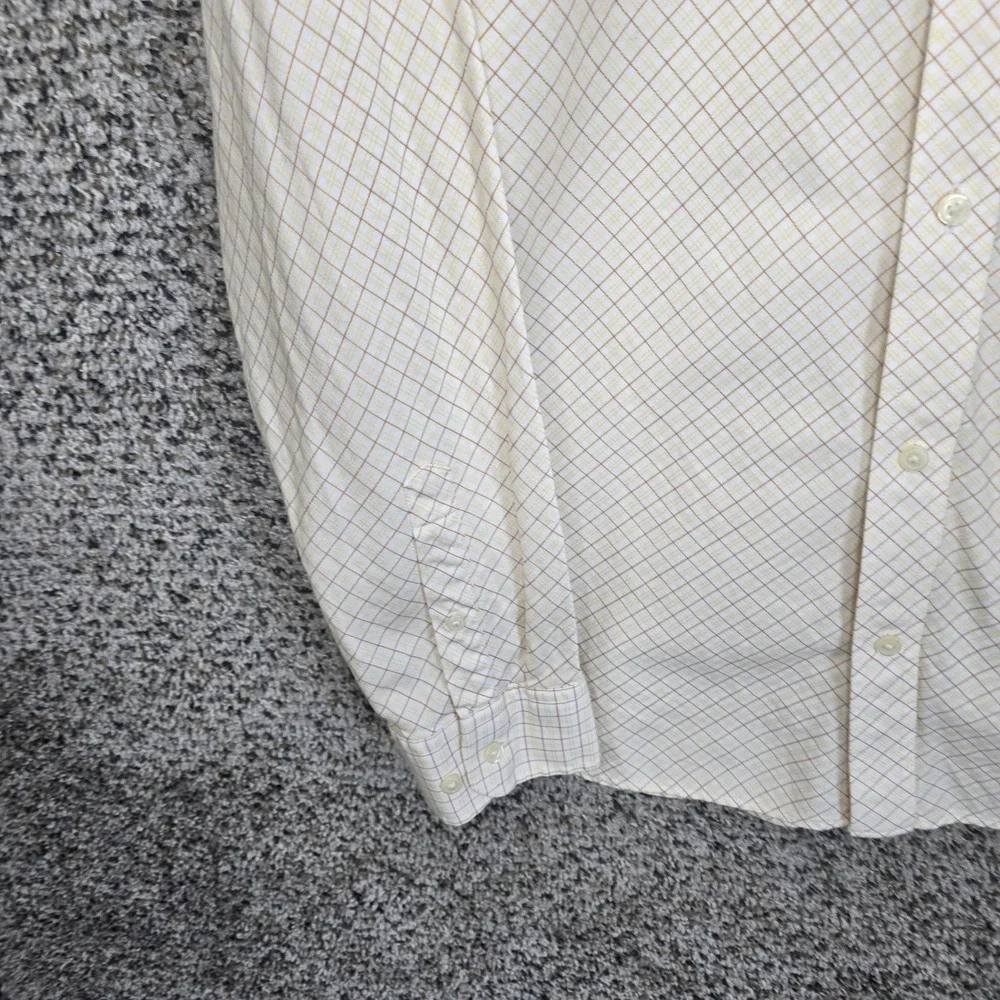 Banana Republic Shirt Mens Large 16-16.5 Button Up Slim Fit Yellow‎ Long Sleeve